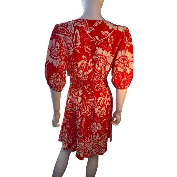 Abel The Label Womens Size L V-Neck Elastic Waist 100% Rayon Dress Good Con - Picture 4 of 8